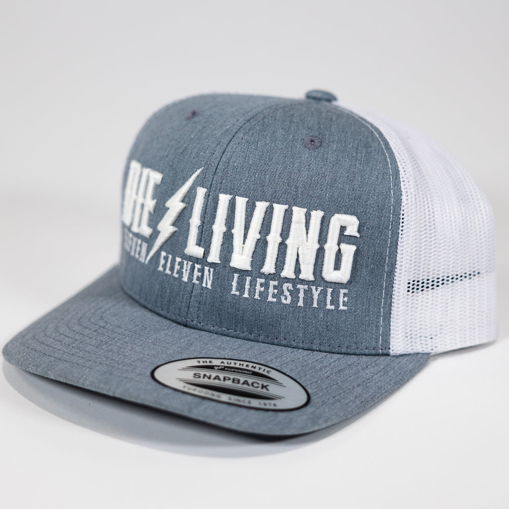 Die Living Grey White and White Mesh Trucker Eleven Eleven Lifestyle